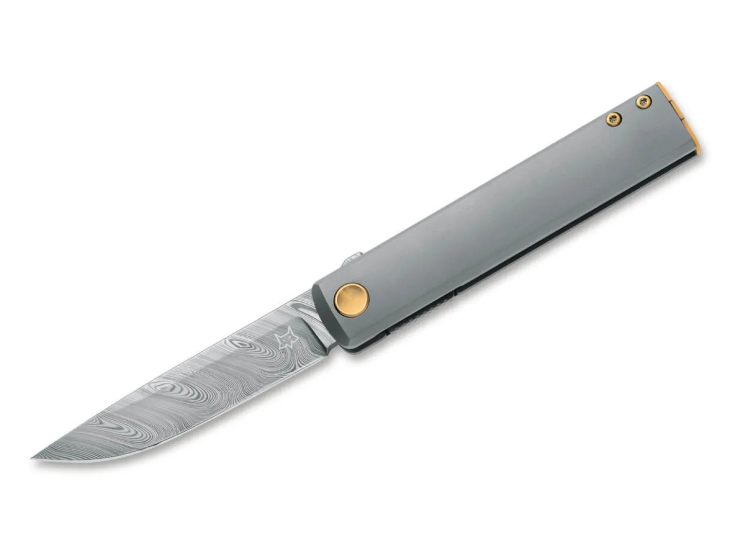 chnops_damascus_titanium__0-1.webp Fox Knives Chnops Damascus Titanium Bead Blasted