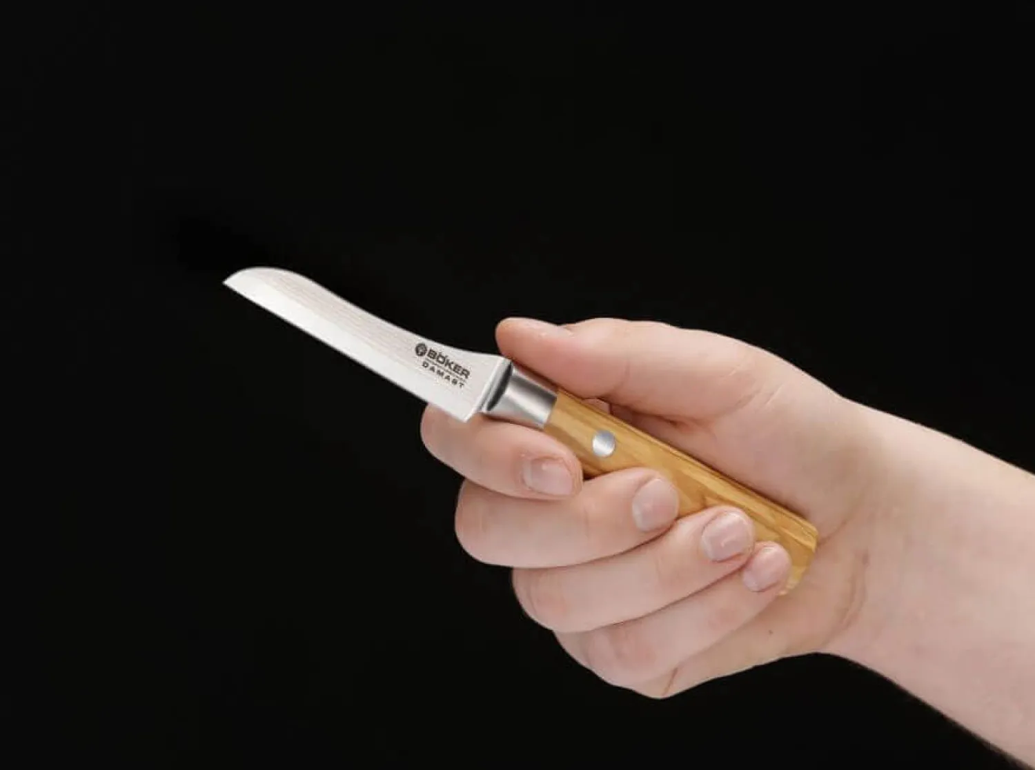 damast_olive_gemsemesser_2-1.webp Böker Manufaktur Solingen Damast Olive Gemüsemesser