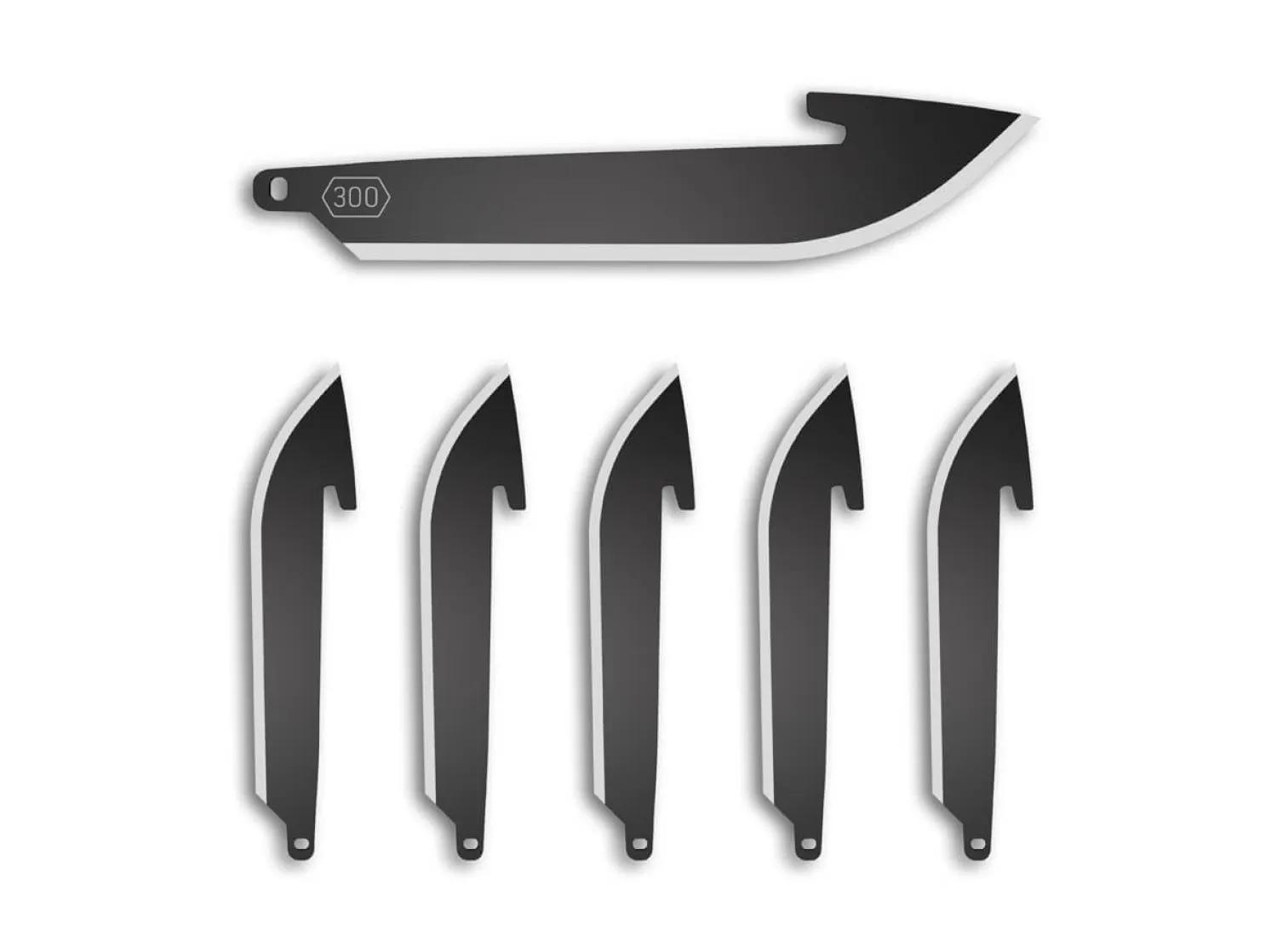 drop_point_replacement_b_0-3.webp Outdoor Edge 3.0" Drop Point Replacement Blades 6-Pack Black Oxide