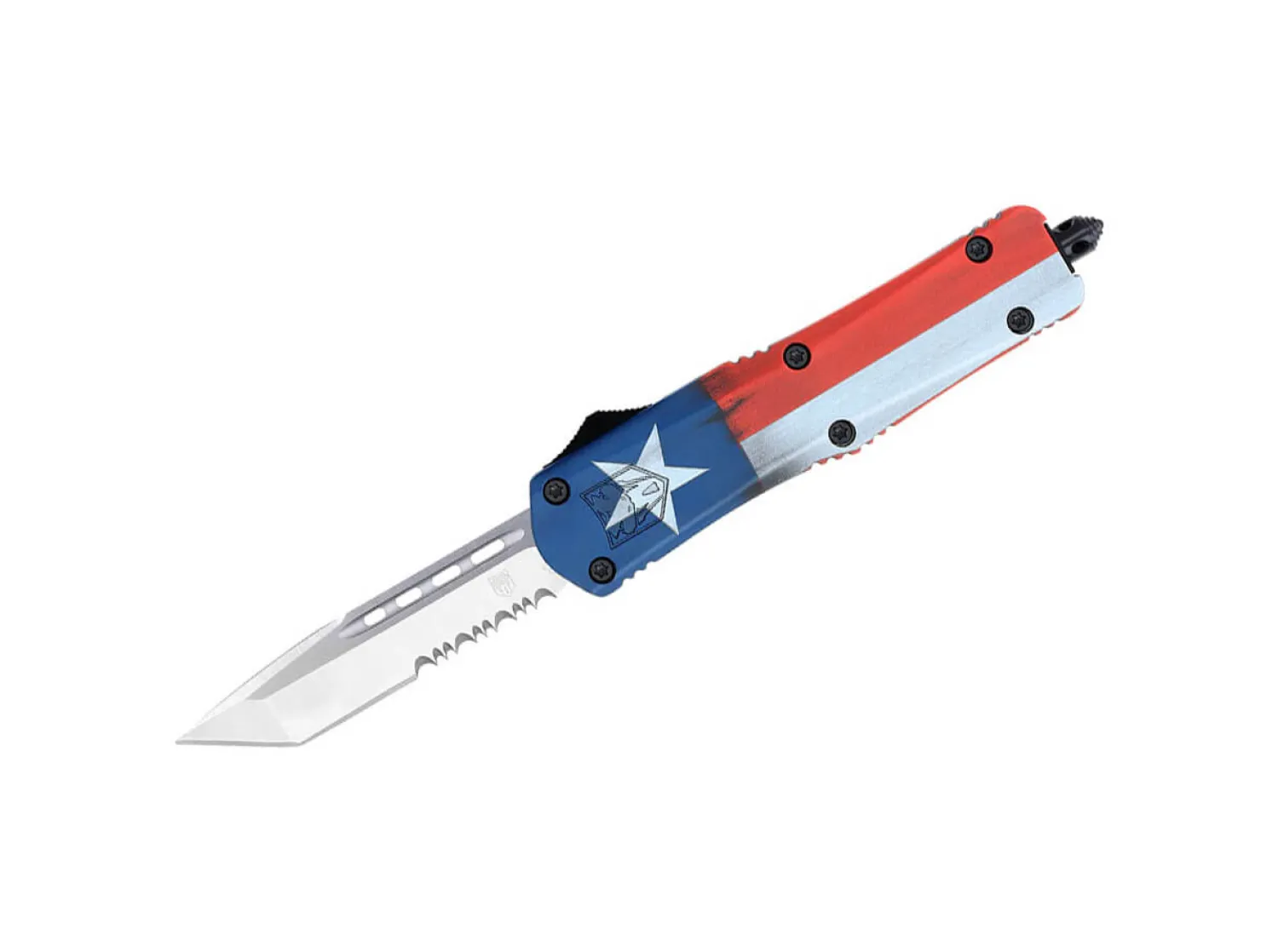 medium_fs_cerakote_texas__0.webp CobraTec Medium FS-3 Cerakote Texas Flag Tanto Serrated