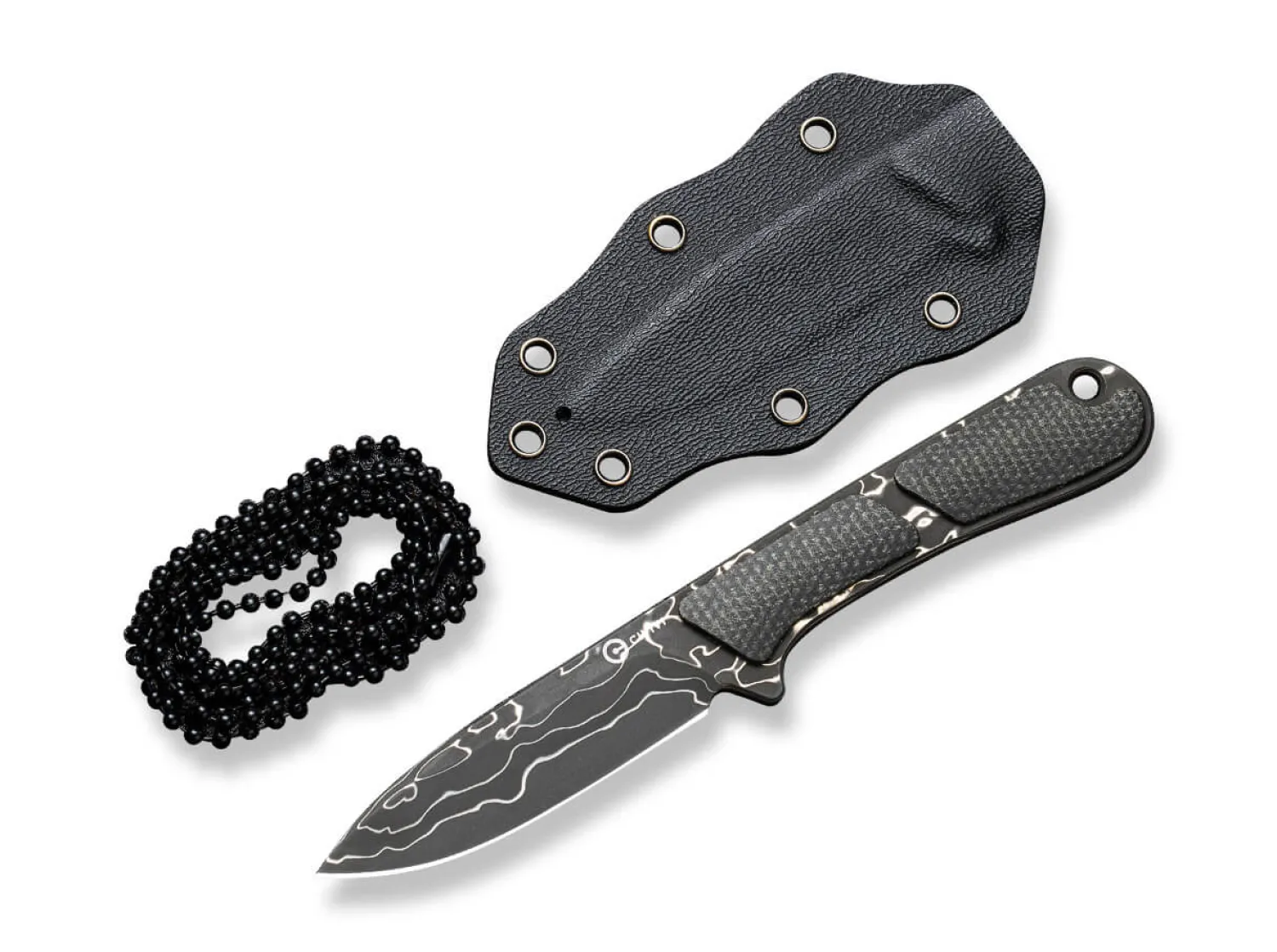 mini_elementum_fixed_mica_0.webp CIVIVI Mini Elementum Fixed Micarta Dark Green Damascus