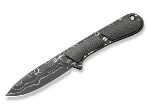 CIVIVI Mini Elementum Fixed Micarta Dark Green Damascus