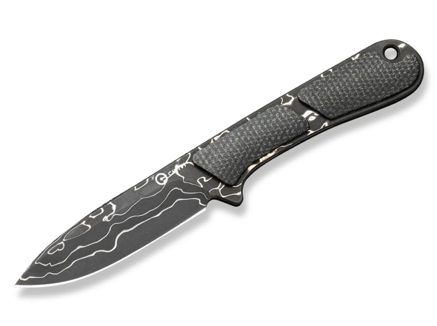 mini_elementum_fixed_mica_2.webp CIVIVI Mini Elementum Fixed Micarta Dark Green Damascus