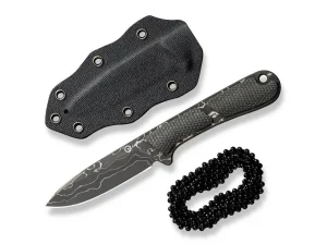 CIVIVI Mini Elementum Fixed Micarta Dark Green Damascus