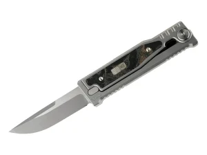 Reate MINI-EXO Burl Linen Micarta Drop Point