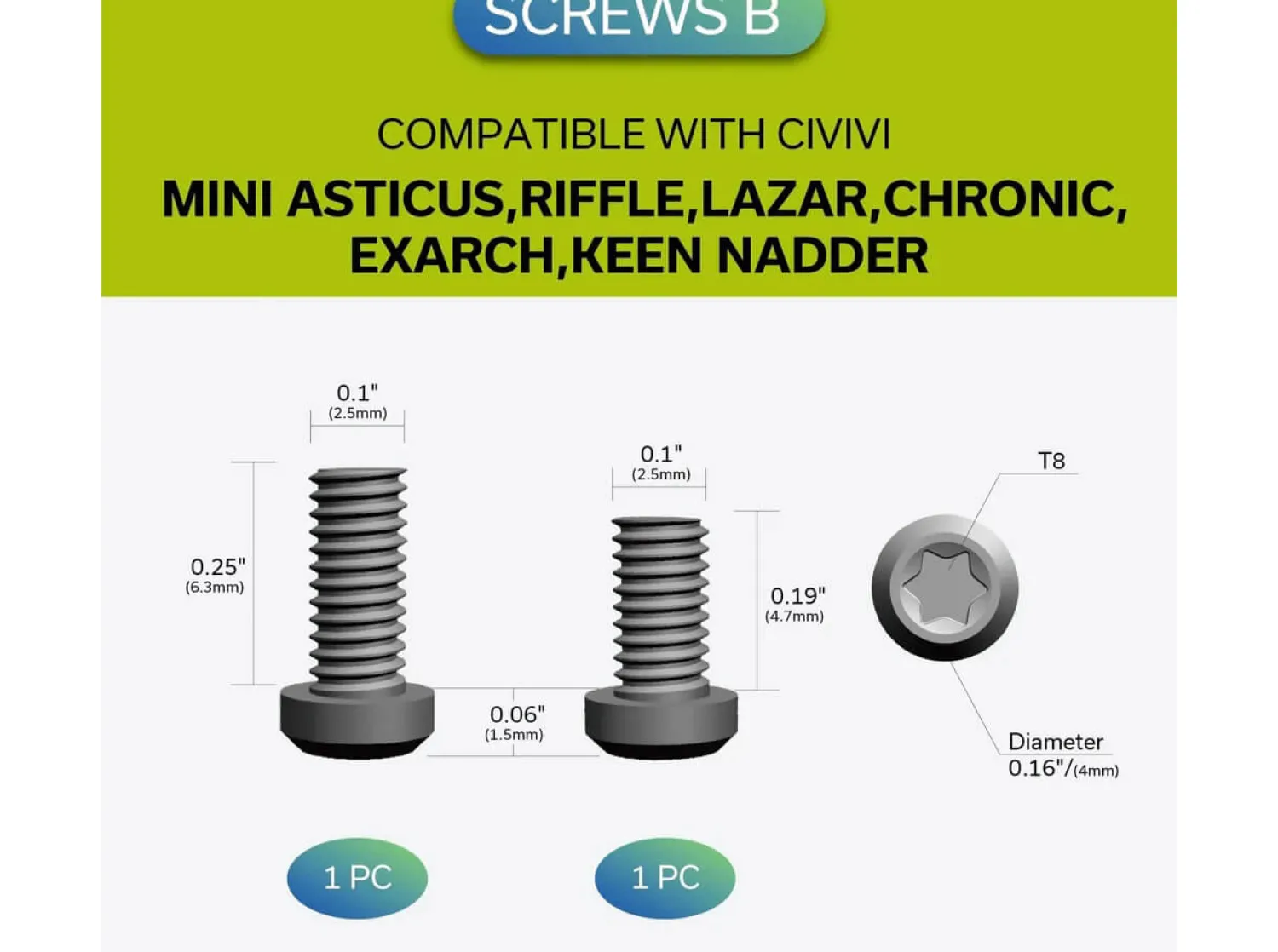 plain_titanium_clip_tc_4.webp CIVIVI Plain Titanium Clip T001C