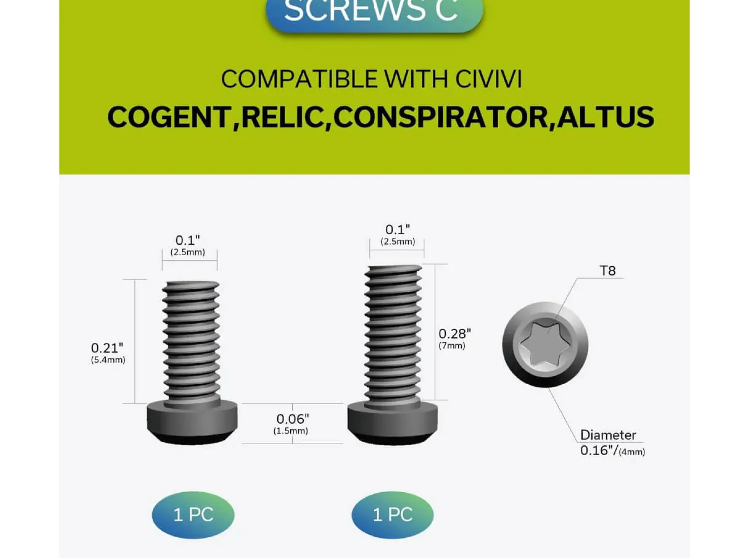 plain_titanium_clip_tc_5.webp CIVIVI Plain Titanium Clip T001C