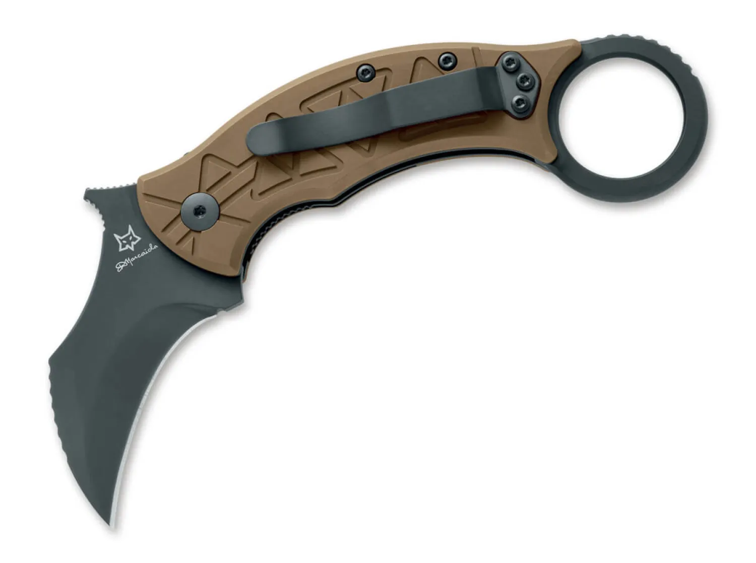 tribal_k_titanium_bronze__0.webp Fox Knives Tribal K Titanium Black PVD