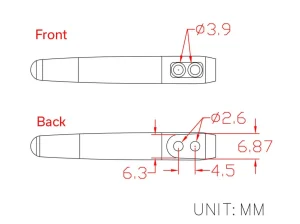 CIVIVI Two Flamed Titanium Clips T002B