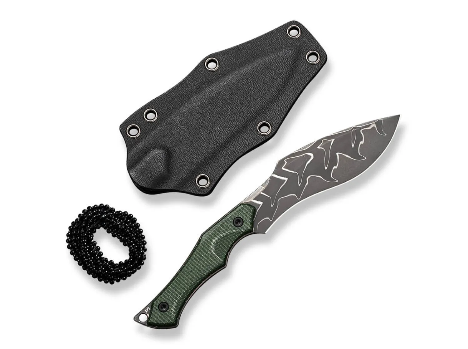 vaquita_ii_micarta_green__1.webp CIVIVI Vaquita II Micarta Green Damascus