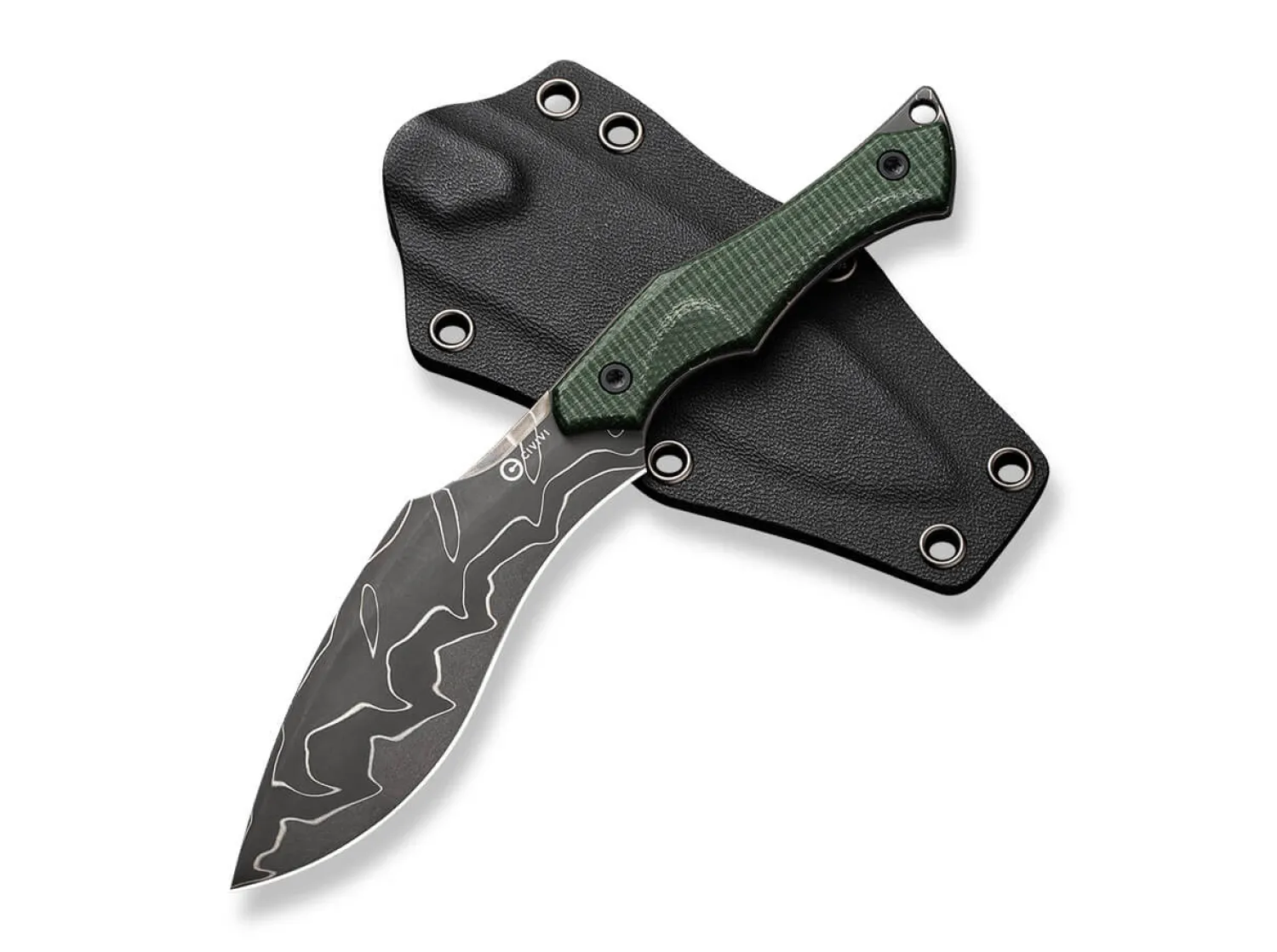 vaquita_ii_micarta_green__2.webp CIVIVI Vaquita II Micarta Green Damascus